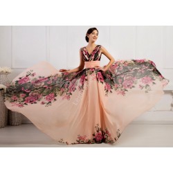 Kwiatowa suknia CL7502